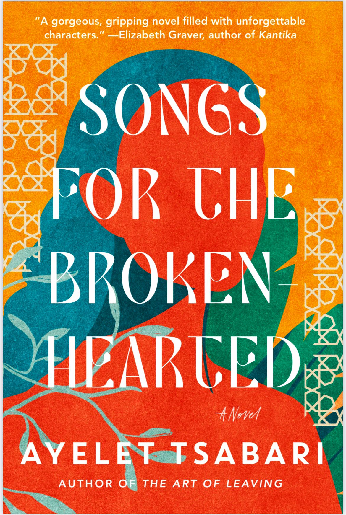 Colorful cover of the book entitled, "Songs for the Broken Hearted"